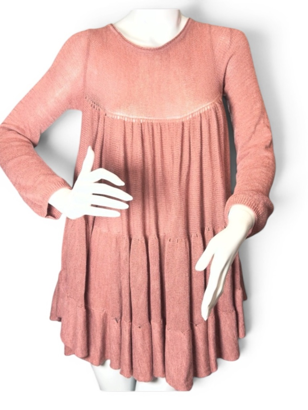 Free People Midnight Ruffles Tunic Dress Size XS